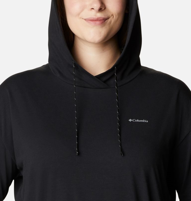 Women's Columbia Sun Trek Pullover Hoodie Black | Plus Size CA-EA56L